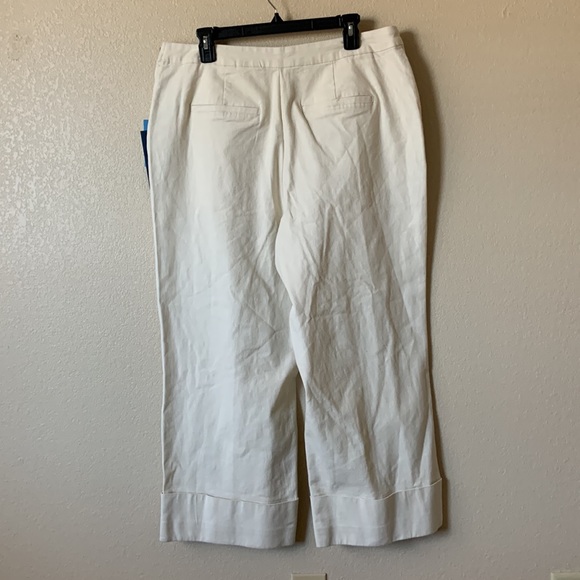 NWT Rachel Comey Cream High-Rise Cuff Straight Leg Cropped Pants - Picture 7 of 16